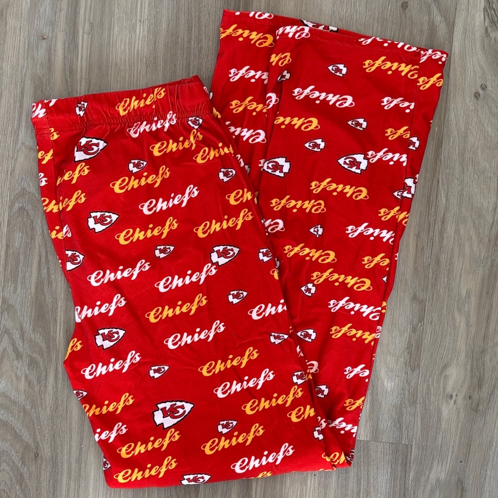 Kansas City Chiefs Red Team Logo Lounge Pants
